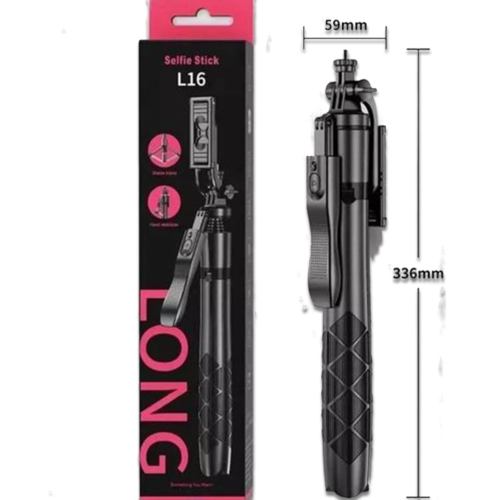 L16 Extra-Long Selfie Stick Tripod with Hand Stabilizer