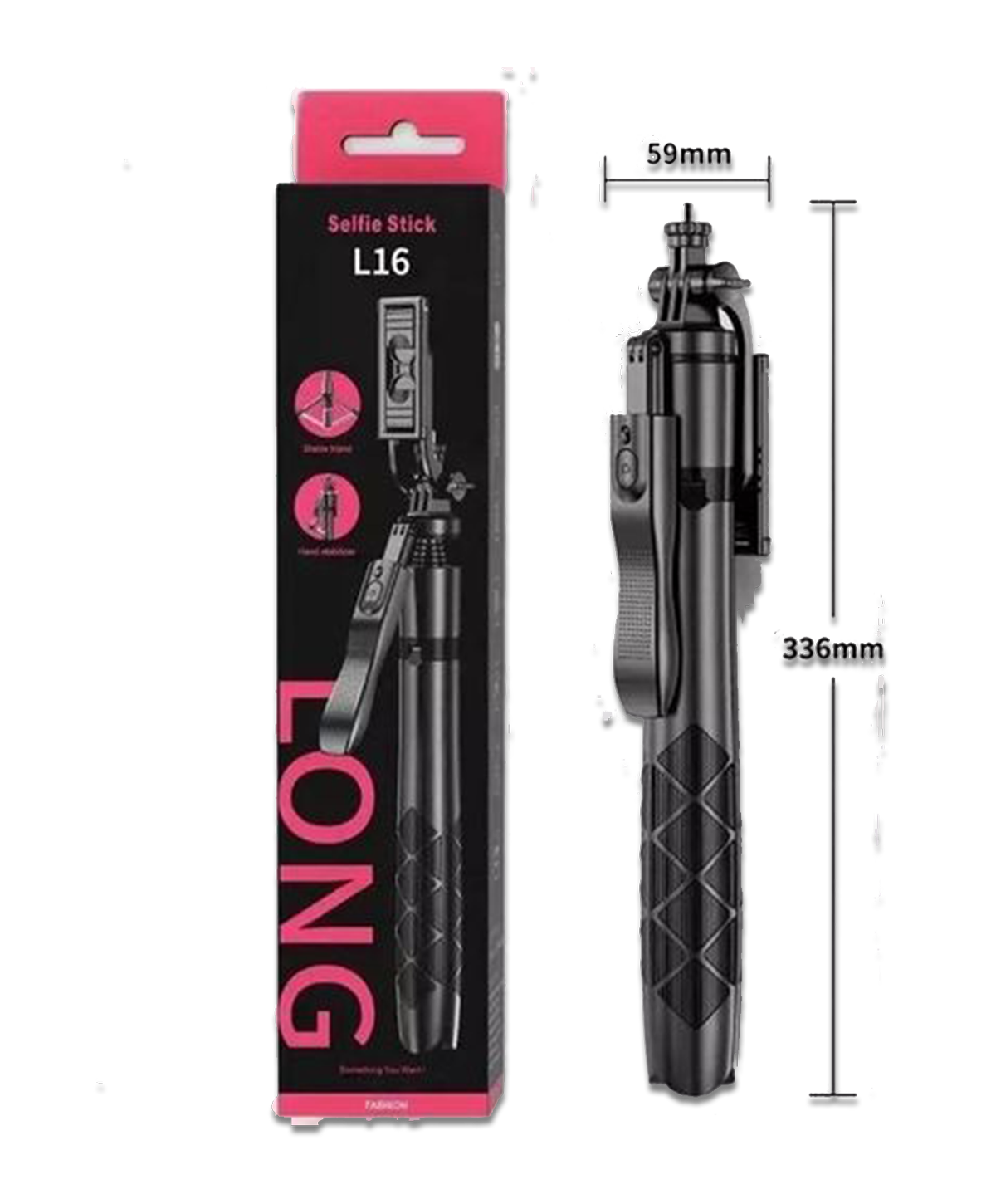 L16 Extra-Long Selfie Stick Tripod with Hand Stabilizer