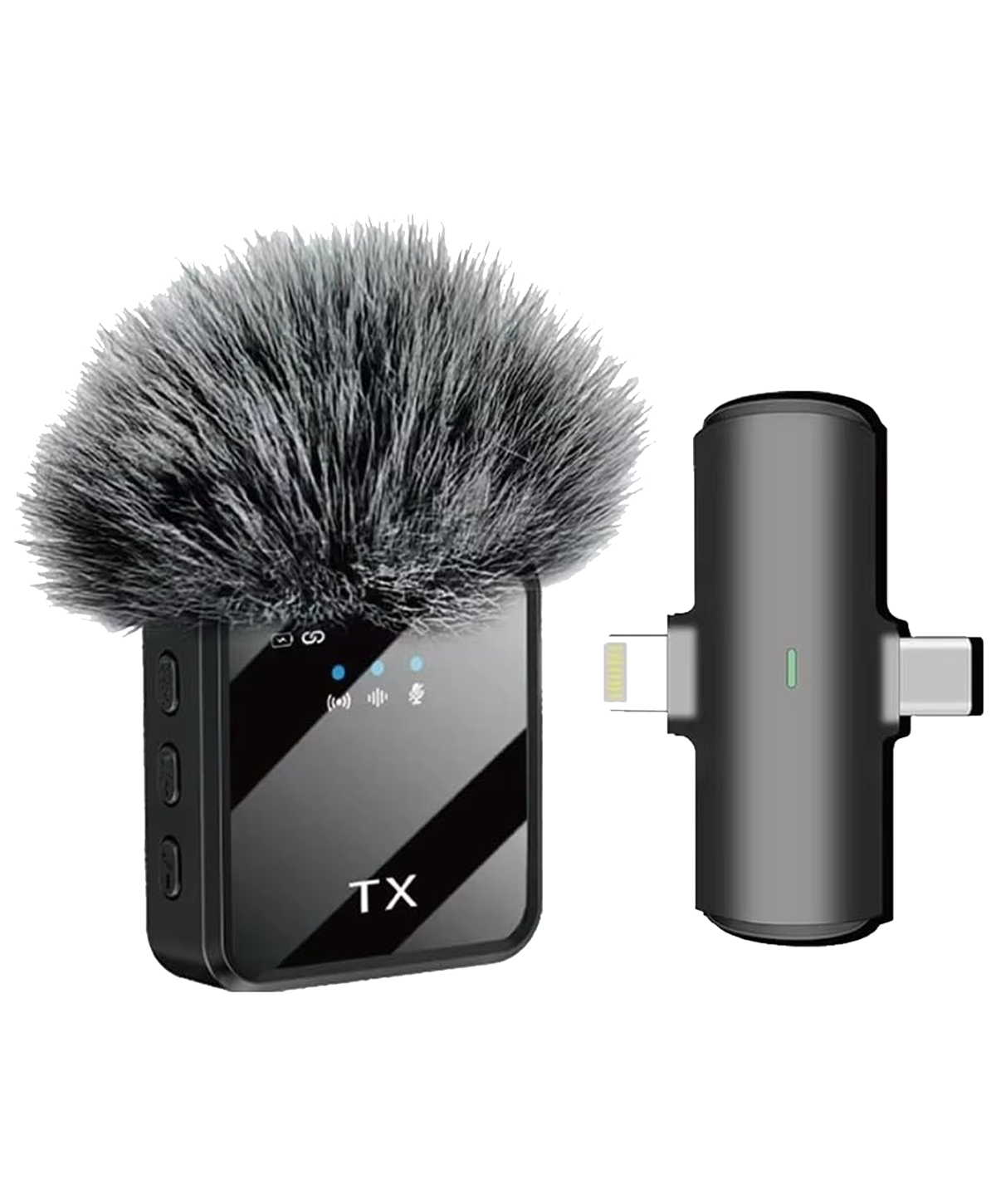 TX Wireless Lavalier Microphone with Dual-Connector Receiver