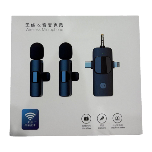 Universal 3-in-1 Wireless Lavalier Microphone System